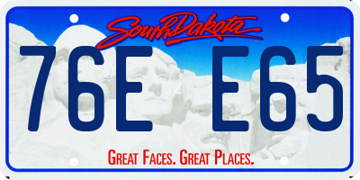 SD license plate 76EE65