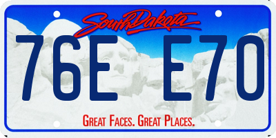 SD license plate 76EE70