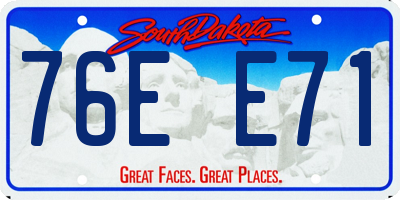 SD license plate 76EE71