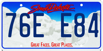 SD license plate 76EE84