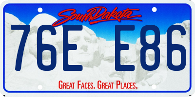 SD license plate 76EE86