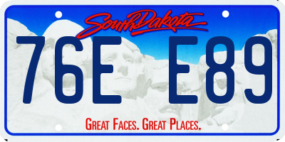 SD license plate 76EE89