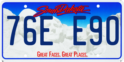 SD license plate 76EE90