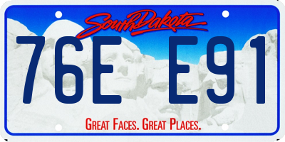 SD license plate 76EE91