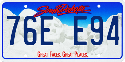 SD license plate 76EE94
