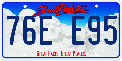 SD license plate 76EE95