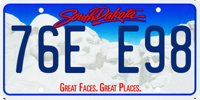 SD license plate 76EE98