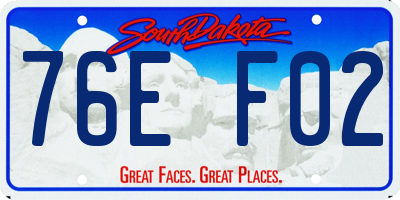 SD license plate 76EF02