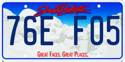 SD license plate 76EF05