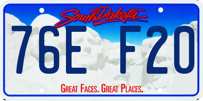 SD license plate 76EF20