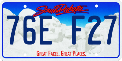 SD license plate 76EF27