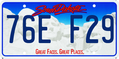 SD license plate 76EF29
