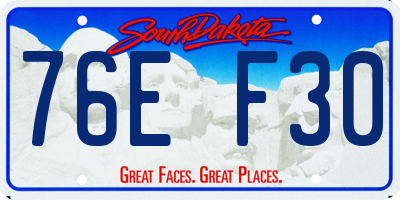 SD license plate 76EF30