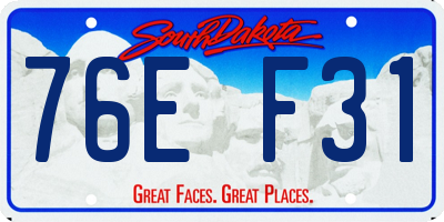 SD license plate 76EF31