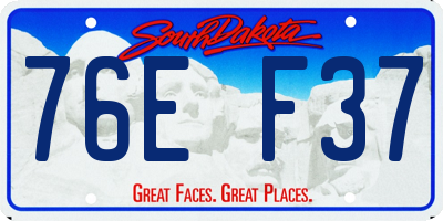 SD license plate 76EF37