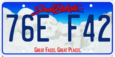 SD license plate 76EF42