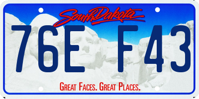 SD license plate 76EF43