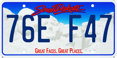 SD license plate 76EF47