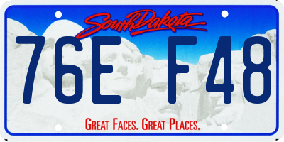 SD license plate 76EF48