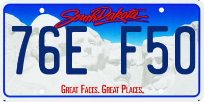 SD license plate 76EF50