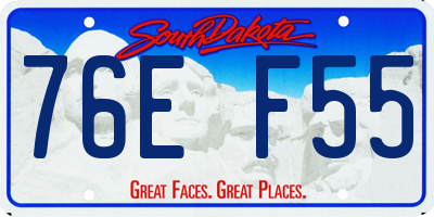 SD license plate 76EF55