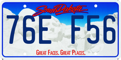 SD license plate 76EF56