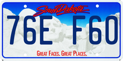 SD license plate 76EF60