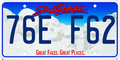 SD license plate 76EF62