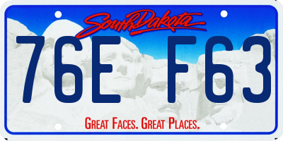 SD license plate 76EF63