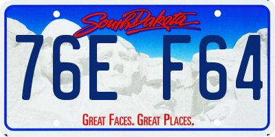SD license plate 76EF64