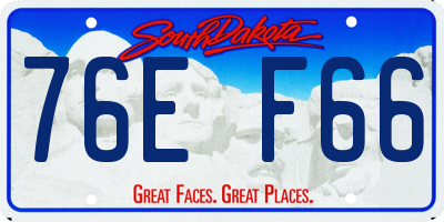 SD license plate 76EF66