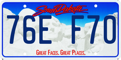 SD license plate 76EF70