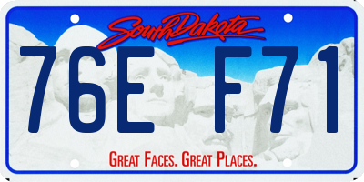 SD license plate 76EF71