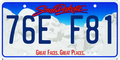 SD license plate 76EF81