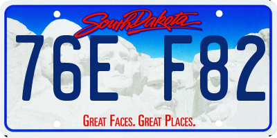 SD license plate 76EF82
