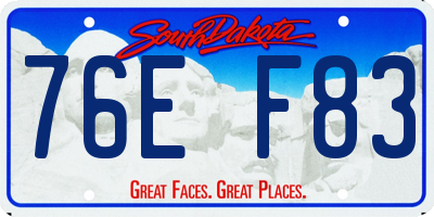 SD license plate 76EF83