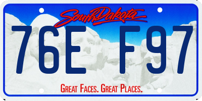 SD license plate 76EF97