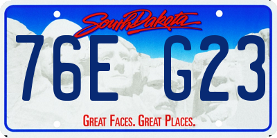 SD license plate 76EG23