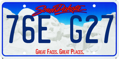 SD license plate 76EG27