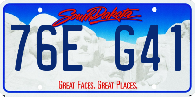 SD license plate 76EG41