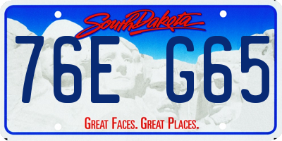 SD license plate 76EG65