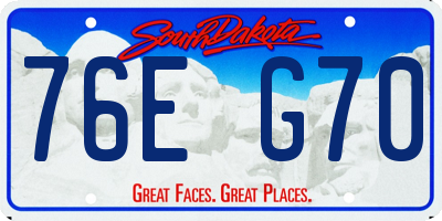 SD license plate 76EG70