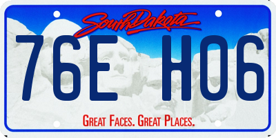 SD license plate 76EH06