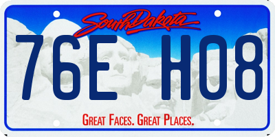 SD license plate 76EH08