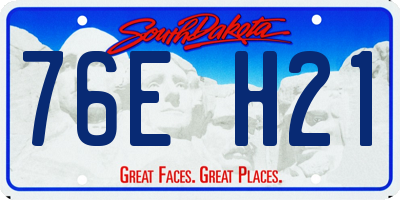 SD license plate 76EH21
