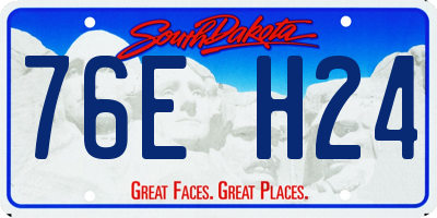 SD license plate 76EH24