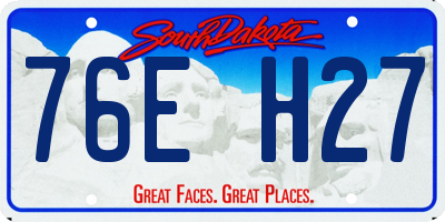 SD license plate 76EH27