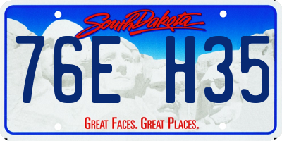 SD license plate 76EH35