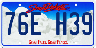 SD license plate 76EH39
