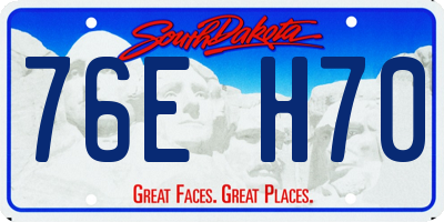 SD license plate 76EH70